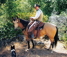 Blue Allen on the trail in old photo