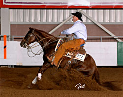 Blue Allen sliding in competition